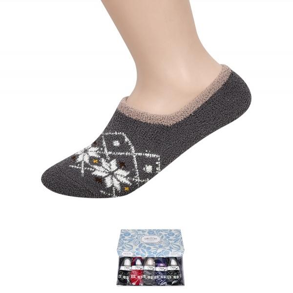 보들보들 부드러운 착용감 반짝 눈꽃 숙녀 수면 덧신