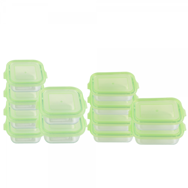 오븐 글라스 내열유리용기 혼합 12종세트 정사각 직사각 밀폐용기