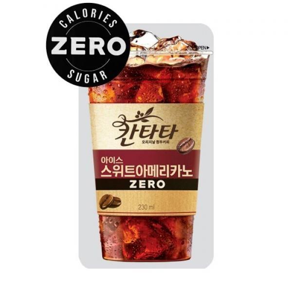롯데칠성 칸타타 아이스 스위트아메리카노 제로 230ml x10봉지(곽) 파우치 커피