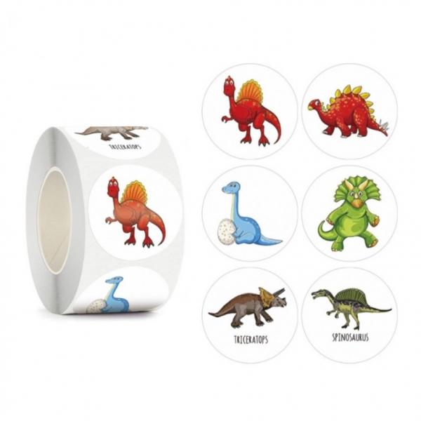 6종 빅사이즈 공룡 스티커 3.8cm 500매 대형