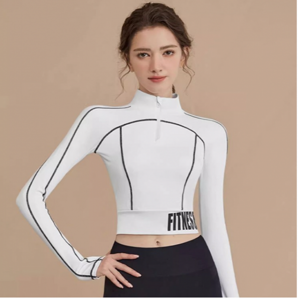 핏네스 커버업 크롭탑 (패드내장) 요가복