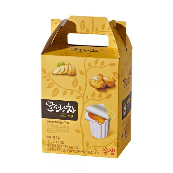 꽃샘 꿀 생강차 포션 15개입 액상차