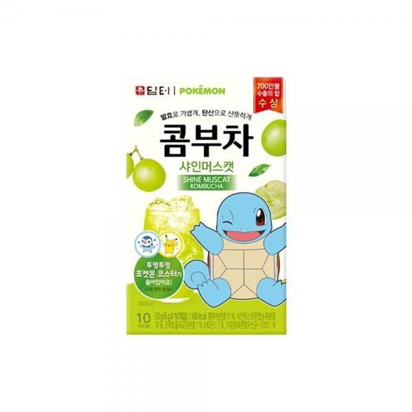 담터  탄산 콤부차 발효차 음료 샤인머스캣 10T