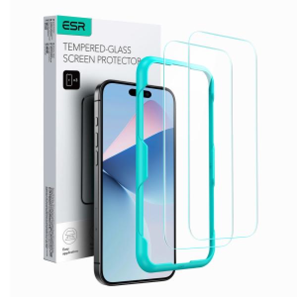 아이폰16(iPhone16) ESR 가이드 풀커버 강화유리 2팩