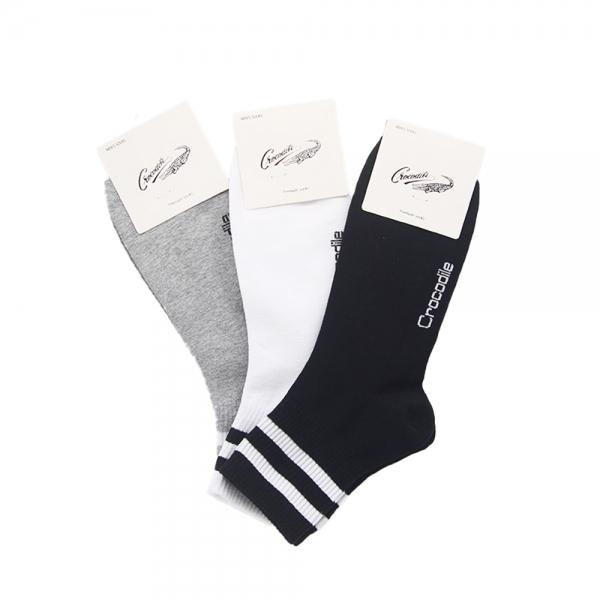 남성용 크로커다일 두줄라인 중목양말 1켤레