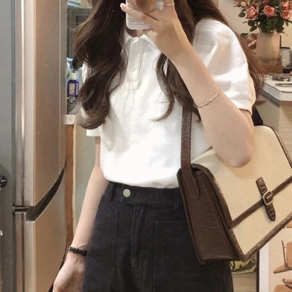 데일리 쿨 화이트 피케이 티셔츠 MFNC-040093