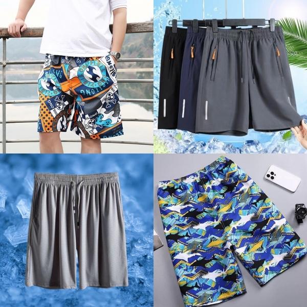 바닷가 남성 여름 반바지 쿨팬츠 시원한 트레이닝팬츠