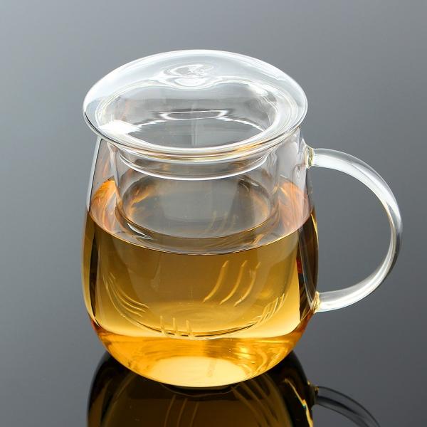 [로하티] 머쉬룸 내열유리 티머그 홍차 거름망머그컵