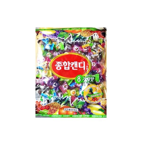 요리 종합 캔디 사탕 8가지맛 봉지 700g 양구