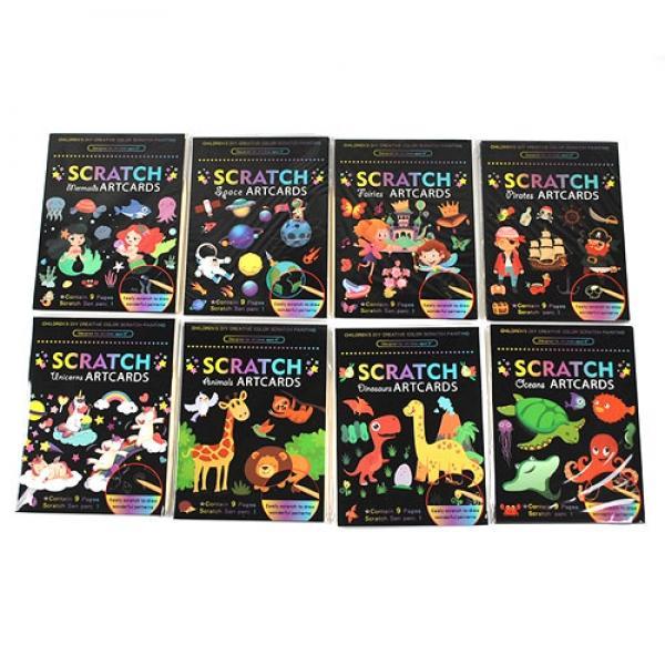 465C] 2000 스크래치 아트 카드 (24개세트)