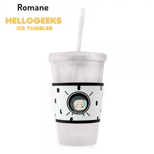 로마네 헬로긱스 이중 아이스 텀블러 빨대컵 (루리)