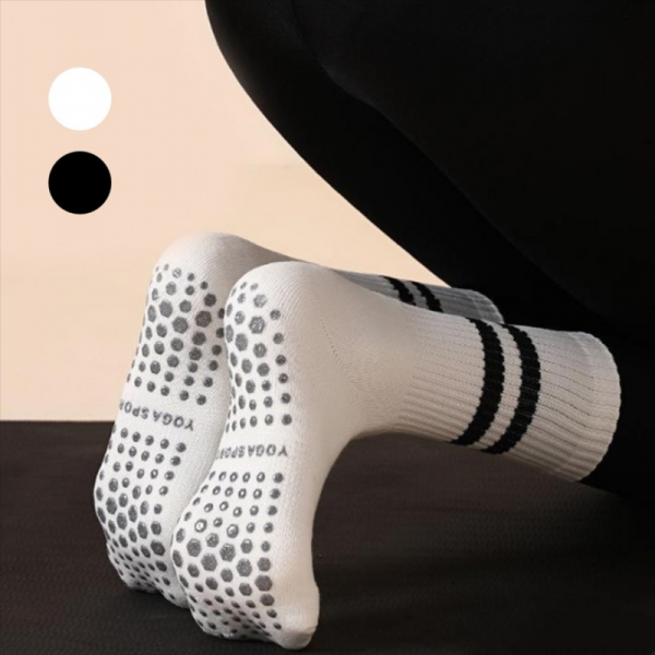 2라인 논슬립 양말 발바닥실리콘 요가 필라테스 미끄럼방지 중목양말