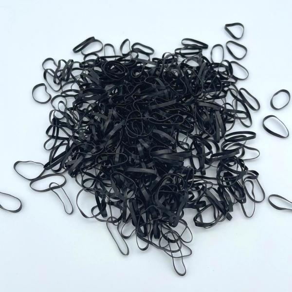 블랙 머리끈 헤어끈 고무줄세트 500pcs