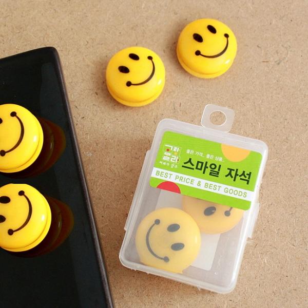 6p 스마일 메모 자석홀더 화이트보드자석