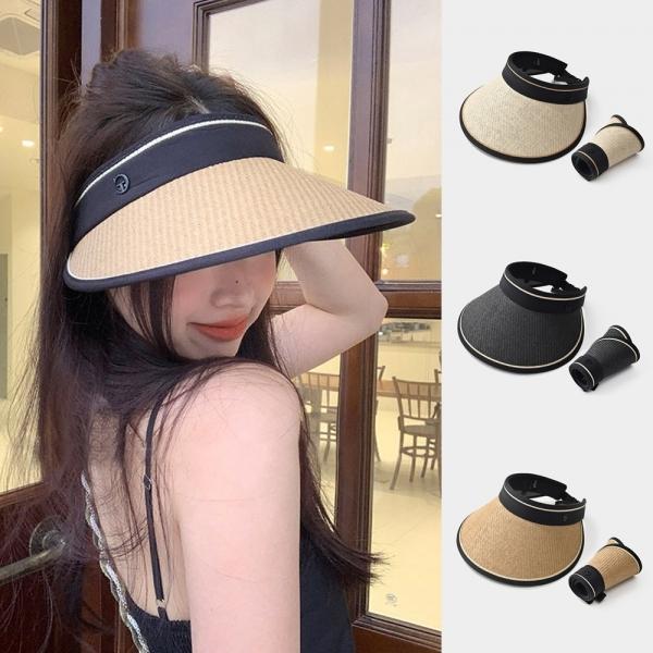 여성 휴양지 바캉스 외출 패션 휴대용 돌돌이 선캡