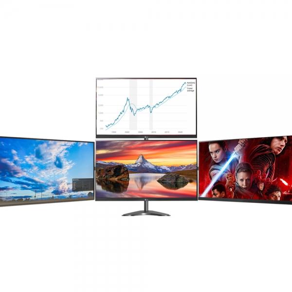 홀타입 겸용 스탠드형 쿼드 모니터암 EZ M4-S310