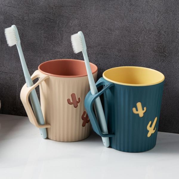 북유럽 컬러 춤추는 선인장 양치컵