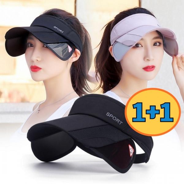 1+1 여성골프모자 여름 썬캡 챙조절 캡모자 선바이저 (2개 세트)