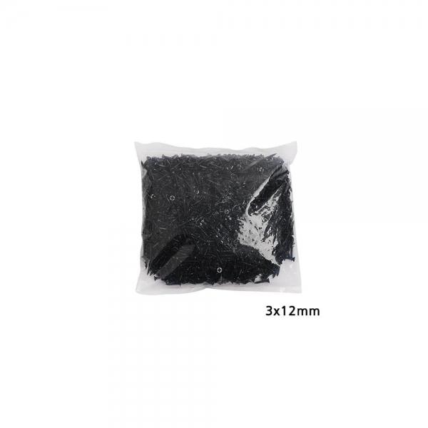 다용도 3mm 피스 나사못 2000개입 길이 12mm 흑색