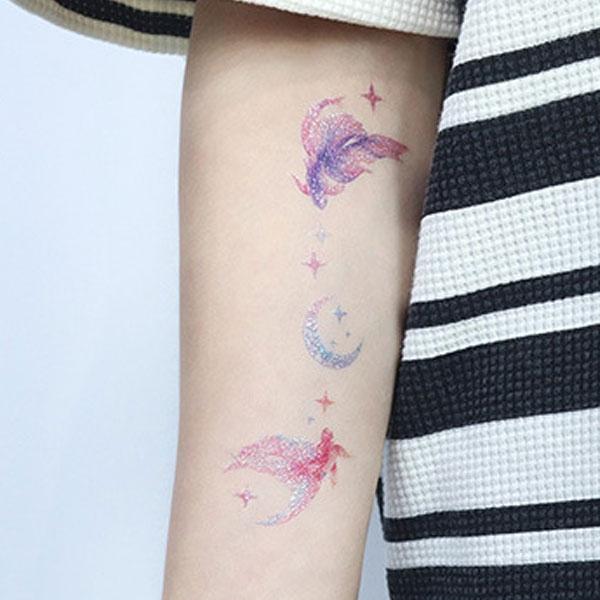 글리터 타투 스티커 학교 축제 클럽 페스티벌 10종