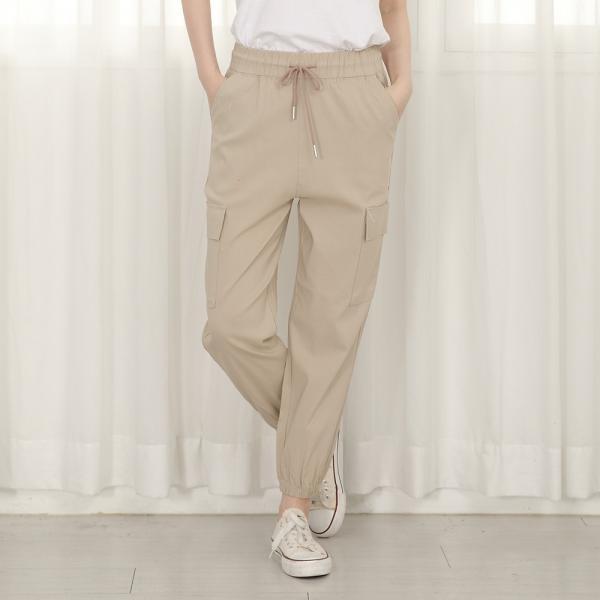여성 뉴 면스판 팬츠 카고 조거 바지 트레이닝 바스락 나일론 여자 건빵 카고 꾸안꾸 데일리룩 사계절 봄 여름 가을