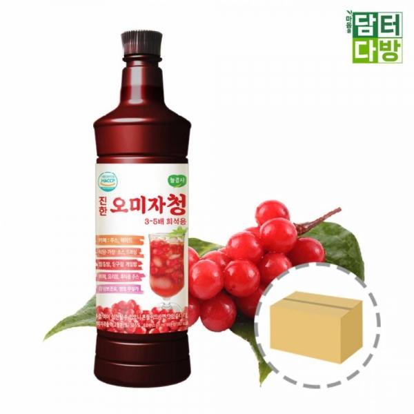 광야식품 진한 오미자청 원액 970ml 1BOX (15개입)