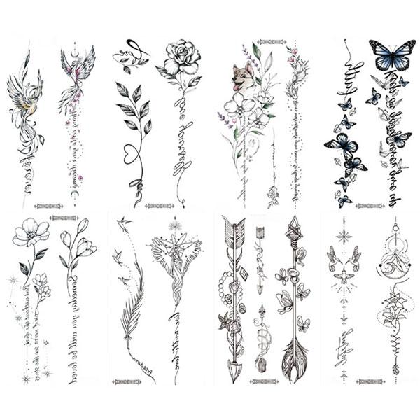 레터링 타투 스티커 학교 축제 클럽 페스티벌 8종세트