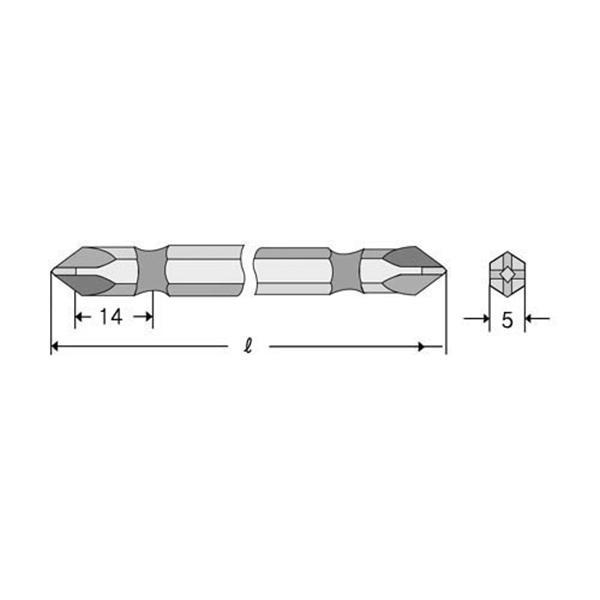 니토 5mm 드라이버비트 NK16(B36) 2x70mm 5mm (묶음(10EA))
