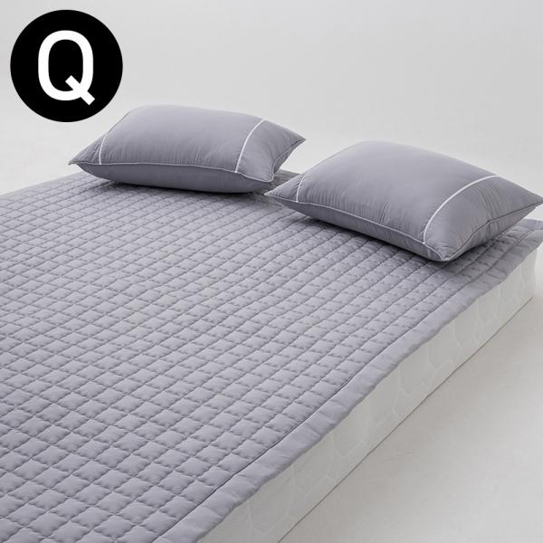 해피니 침대패드 테라피 M2 교감 침대 밴딩 패드 퀸 Q (그레이)