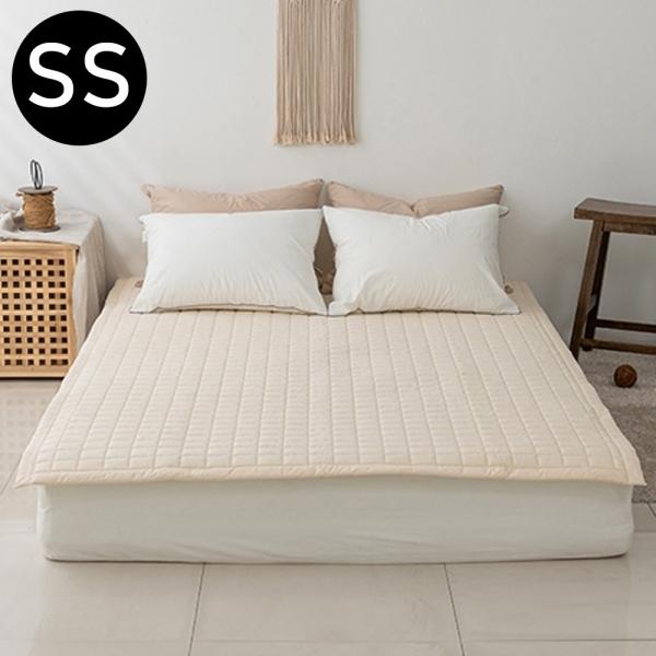 해피니 크림 순면 60수 패드 슈퍼싱글 SS (아이보리) (카페트겸용)