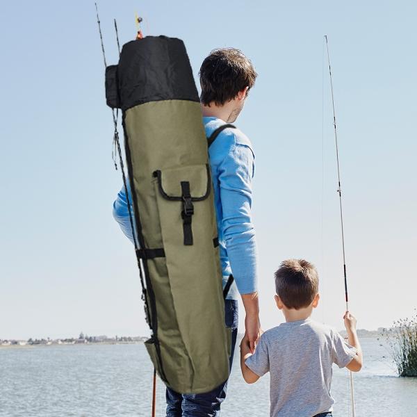 릴장착 낚시 가방 긴 홀더 벨트 로드 케이스(카키)