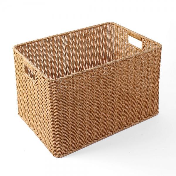 라탄짜임 사각 바구니 소품바구니(44x30cm) (내추럴)