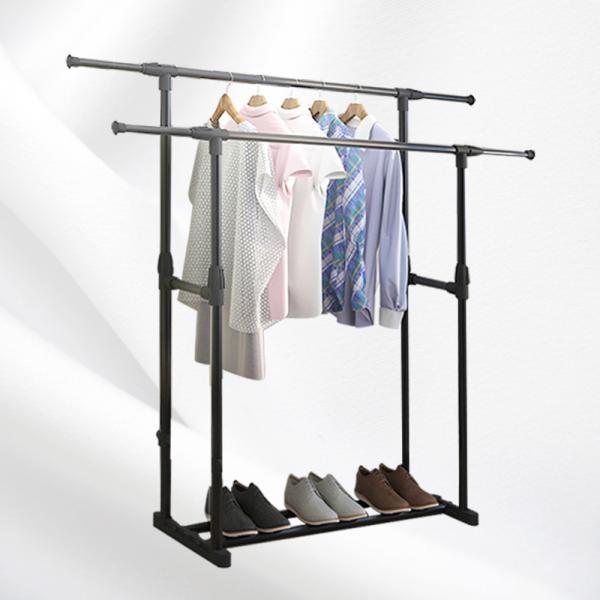 조립식 철제 행거 높이조절 스탠드 드레스룸 일자 옷걸이