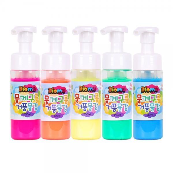 키즈맘아트 미술놀이 뭉게구름 거품물감 150ml x 5색 세트