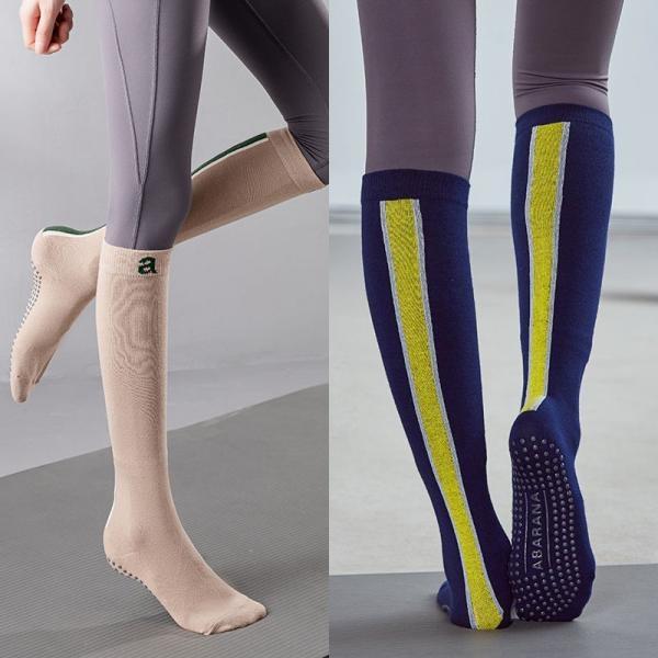 필라테스 요가 니삭스 논슬립 여자 스포츠 롱삭스 5색상