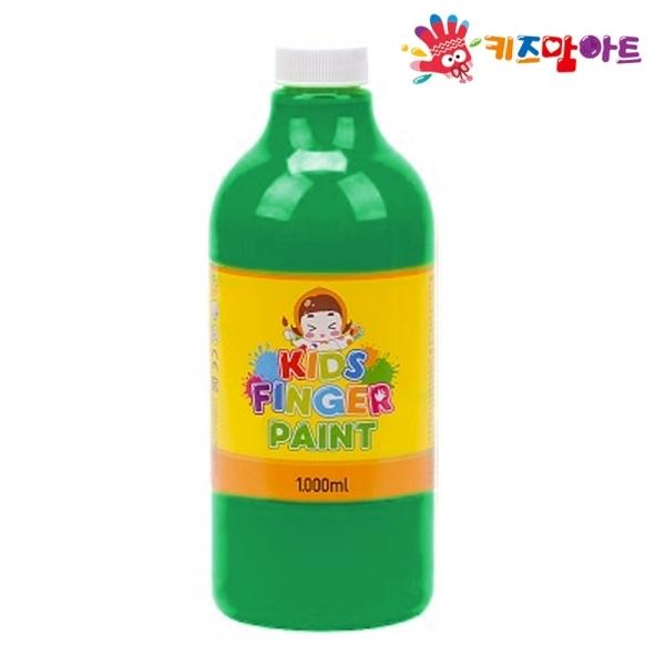 키즈맘아트 미술놀이 핑거페인트 1000ml 낱색 (초록색)
