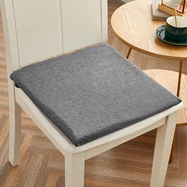 카페 식탁 학교 의자 고급 린넨 사각 방석 쿠션 grey