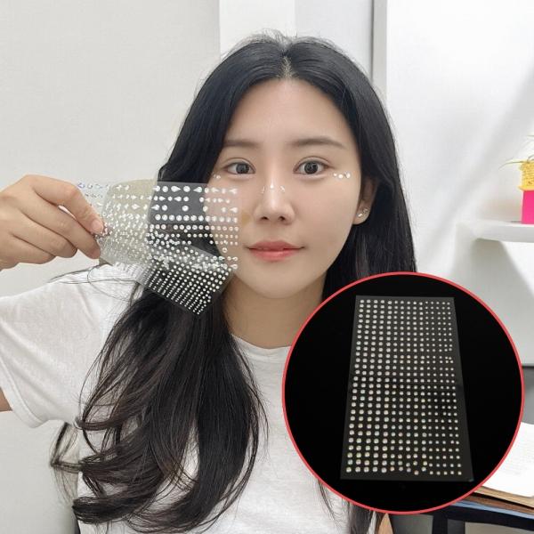 페이스 큐빅 스티커 원형