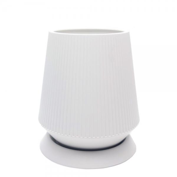 고강도 플라스틱 화분 세로줄무늬 사일로팟 17x25cm