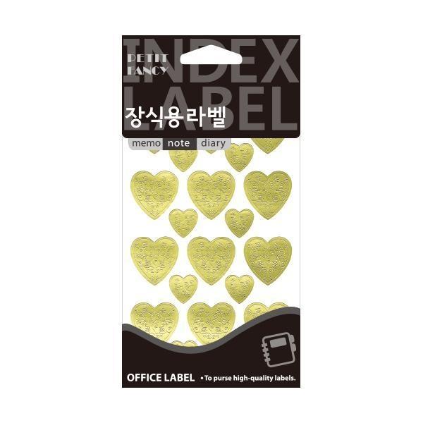 장식용 스티커 510GL 6매 금색 쁘띠팬시
