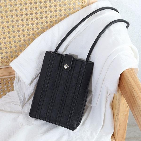 여성 여행용 핸드 휴대 폰 가방 미니 크로스백 블랙