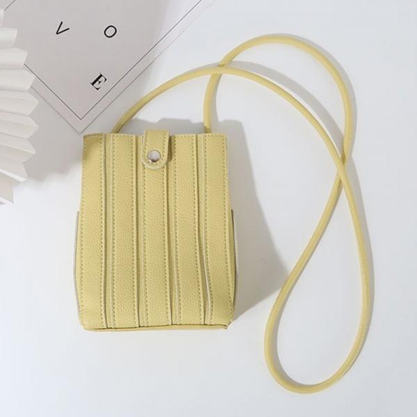 여성 여행용 핸드 휴대 폰 가방 미니 크로스백 옐로우