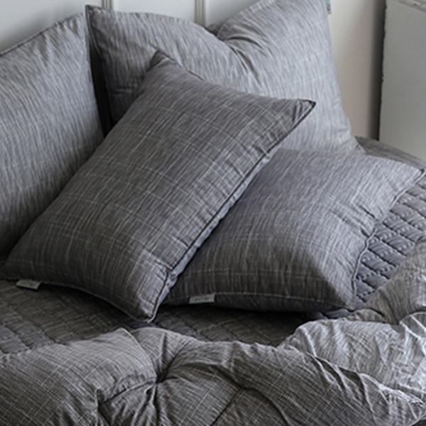 해피니 엘레나 소프트마이크로 베개커버 (50x70cm) (그레이) (베개솜 별매)