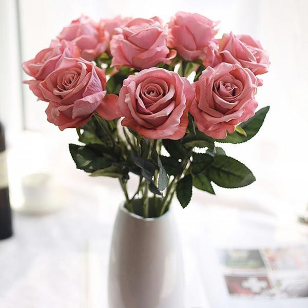 로즈가든 벨벳 장미 조화(빈티지핑크) 조화부케