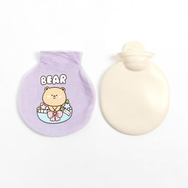 애니멀 원형 보온 물주머니(곰) 고무 워터핫팩