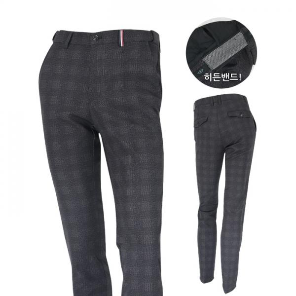 페라어스 남성 삼색띠 체크 스판 골프 기모바지 CPLU3022W0