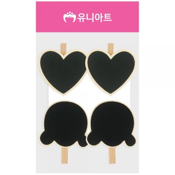 유니아트 (우드) 2500 칠판 집게 (곰하트)
