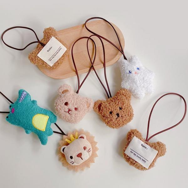 귀여운 동물 곰돌이 네임택 인형 이름표 캐리어 가방 분실방지 아기이름표 어린이집 여행