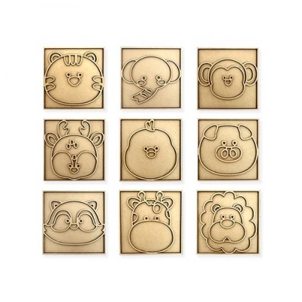 우드 동물 액자 (9종 택 1)