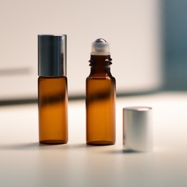 휴대용 소분 갈색 유리 롤온 공병 5ml